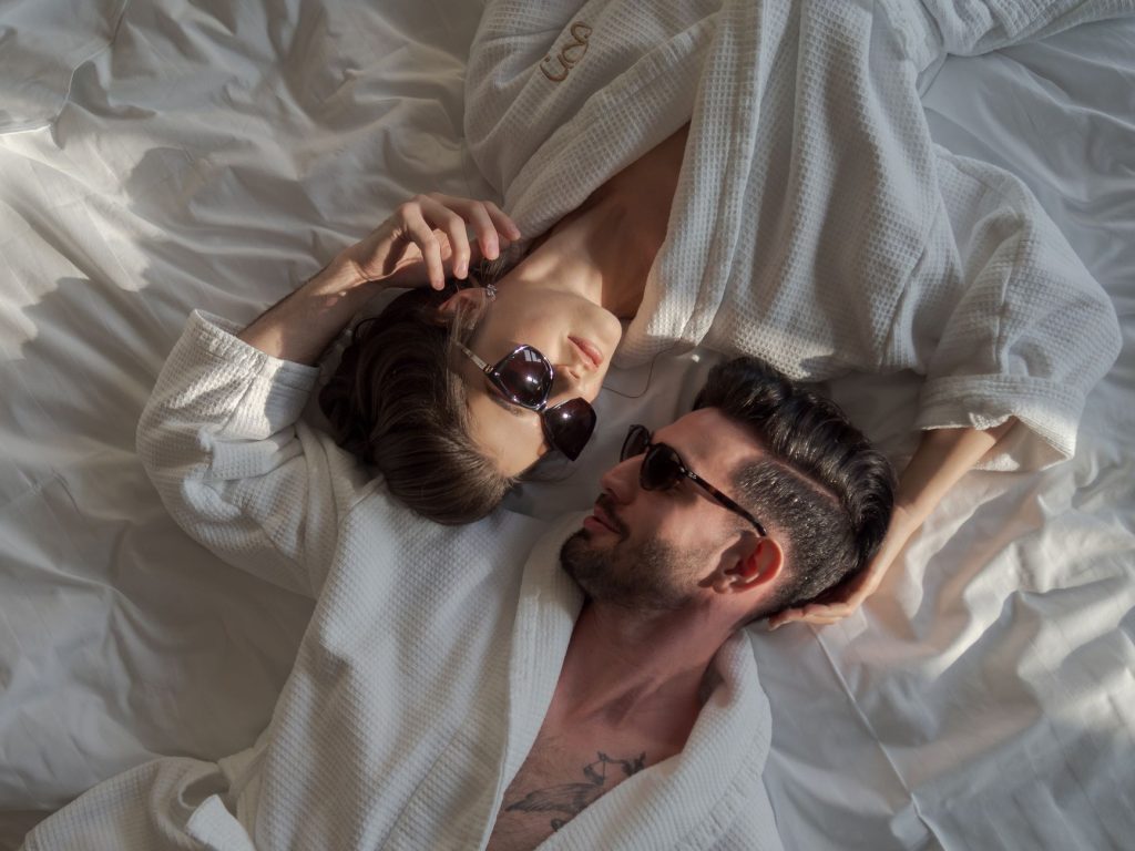 Intimate boudoir setting
