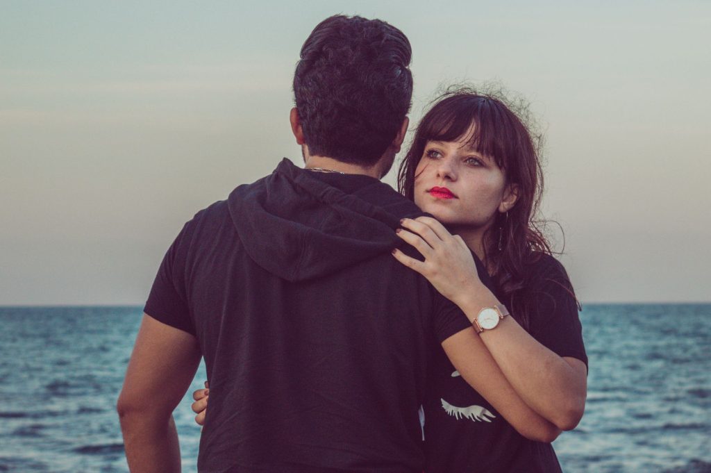 Couple embracing