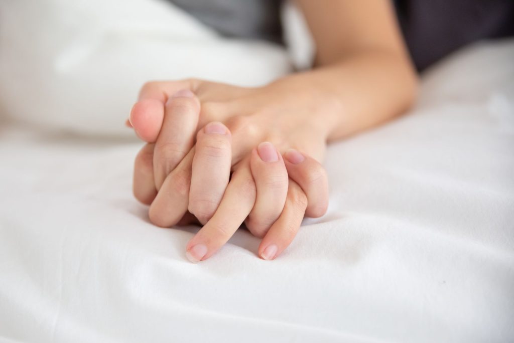 Couple embracing