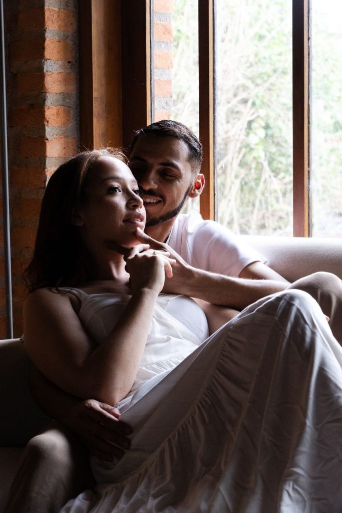 Couple embracing