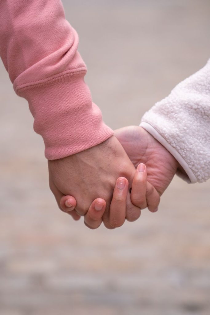 Couple embracing