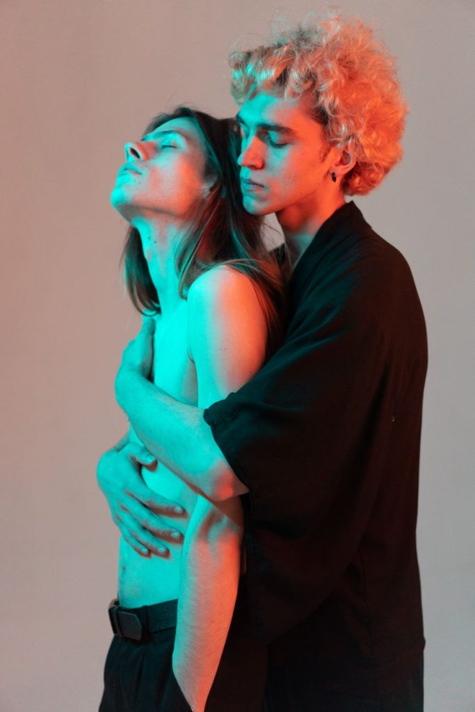 Couple embracing