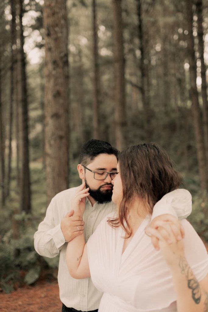 Couple embracing