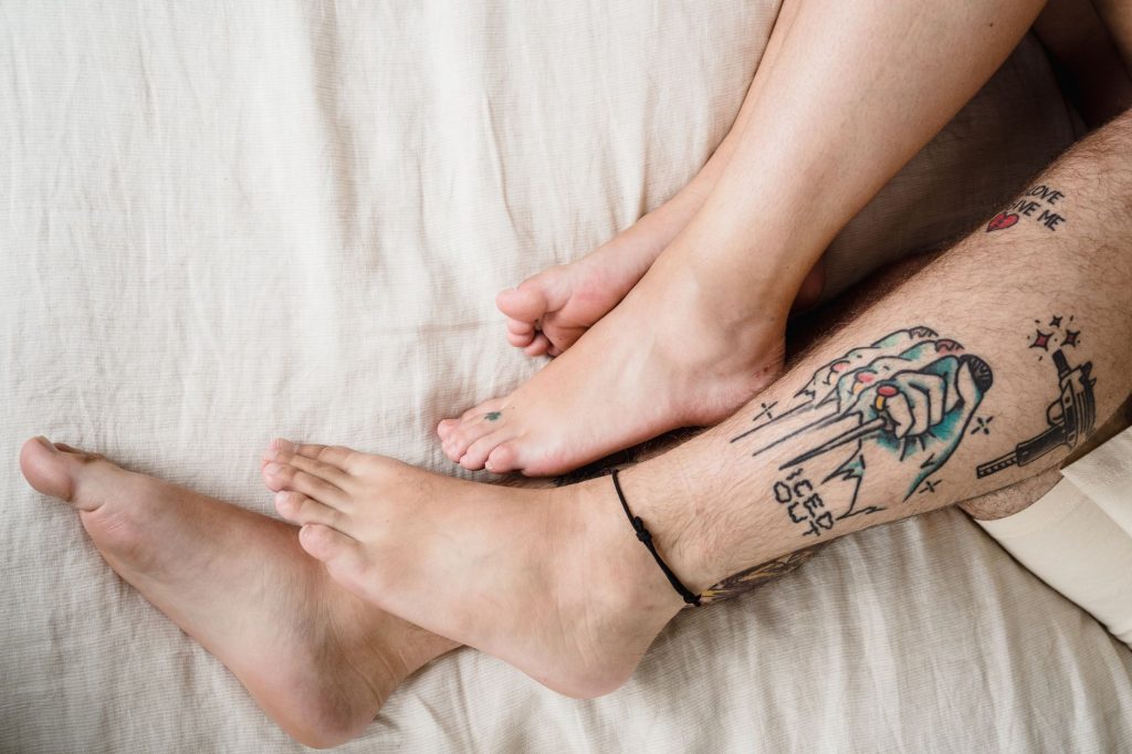 Couple embracing