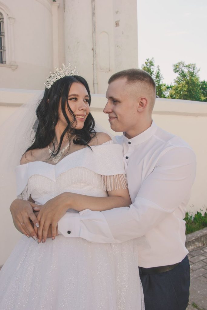 Couple embracing