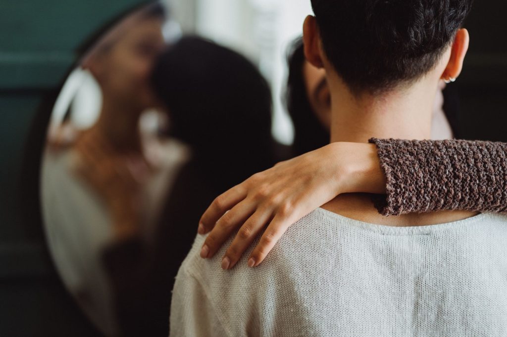 Couple embracing